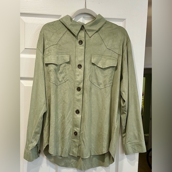 Women long sleeve shacket - Picture 1 of 3